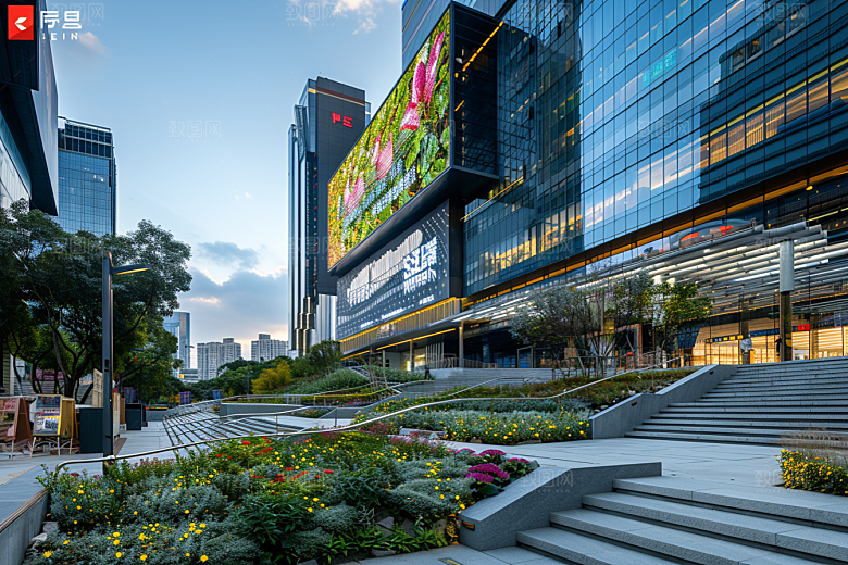 商业街街区线条感效果图