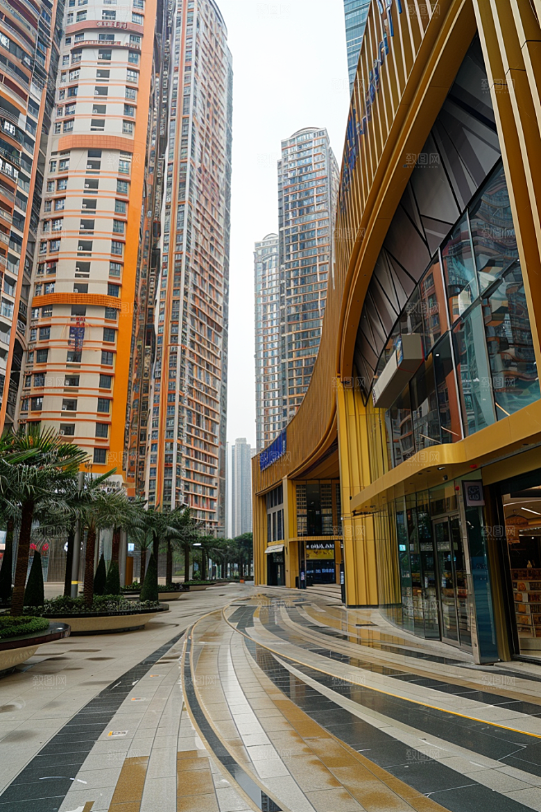 商业街街区现代效果图