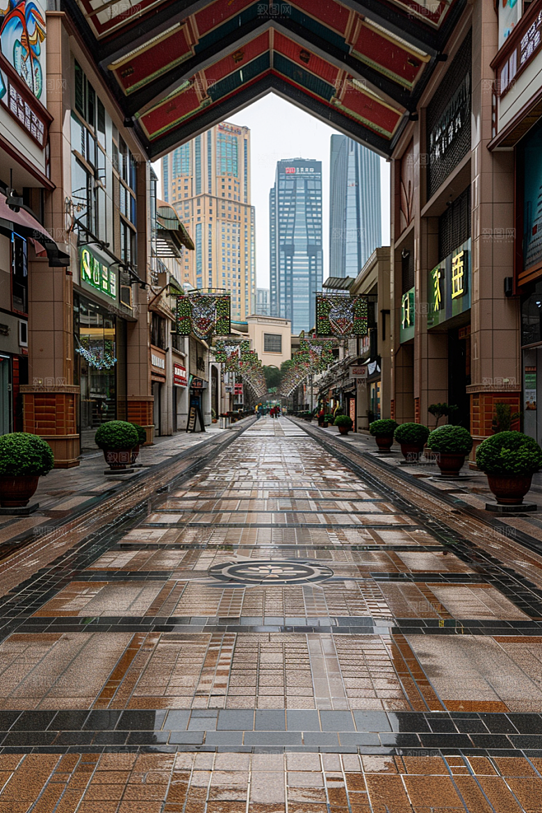 商业街街区现代效果图