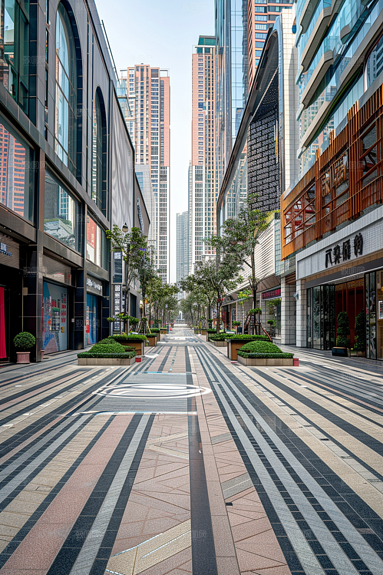 商业街建筑质感效果图