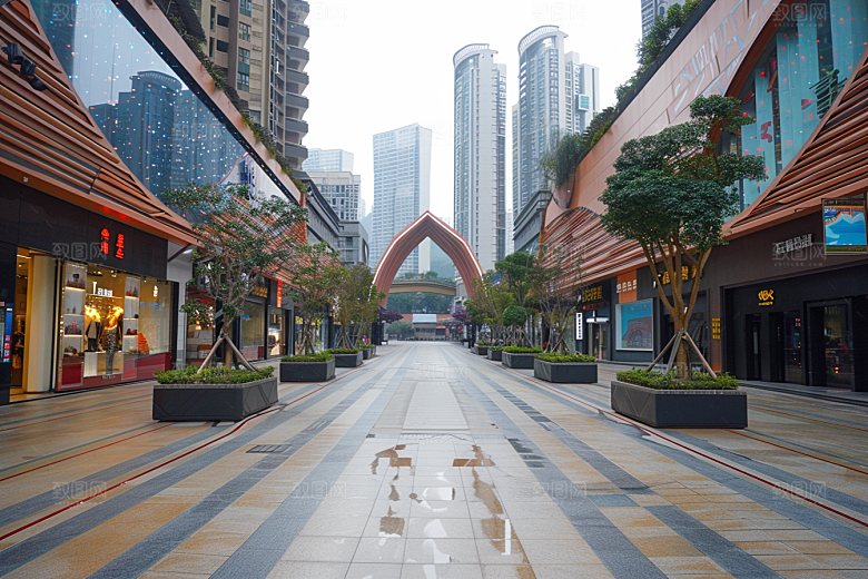商业街街区简洁效果图