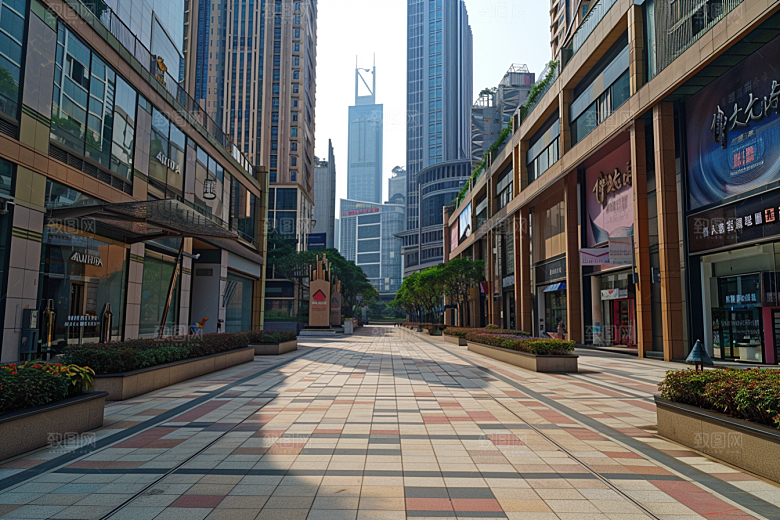 商业街现代质感效果图