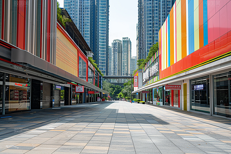 商业街商场金属感效果图
