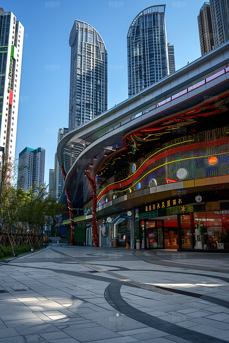 商业街建筑商场效果图