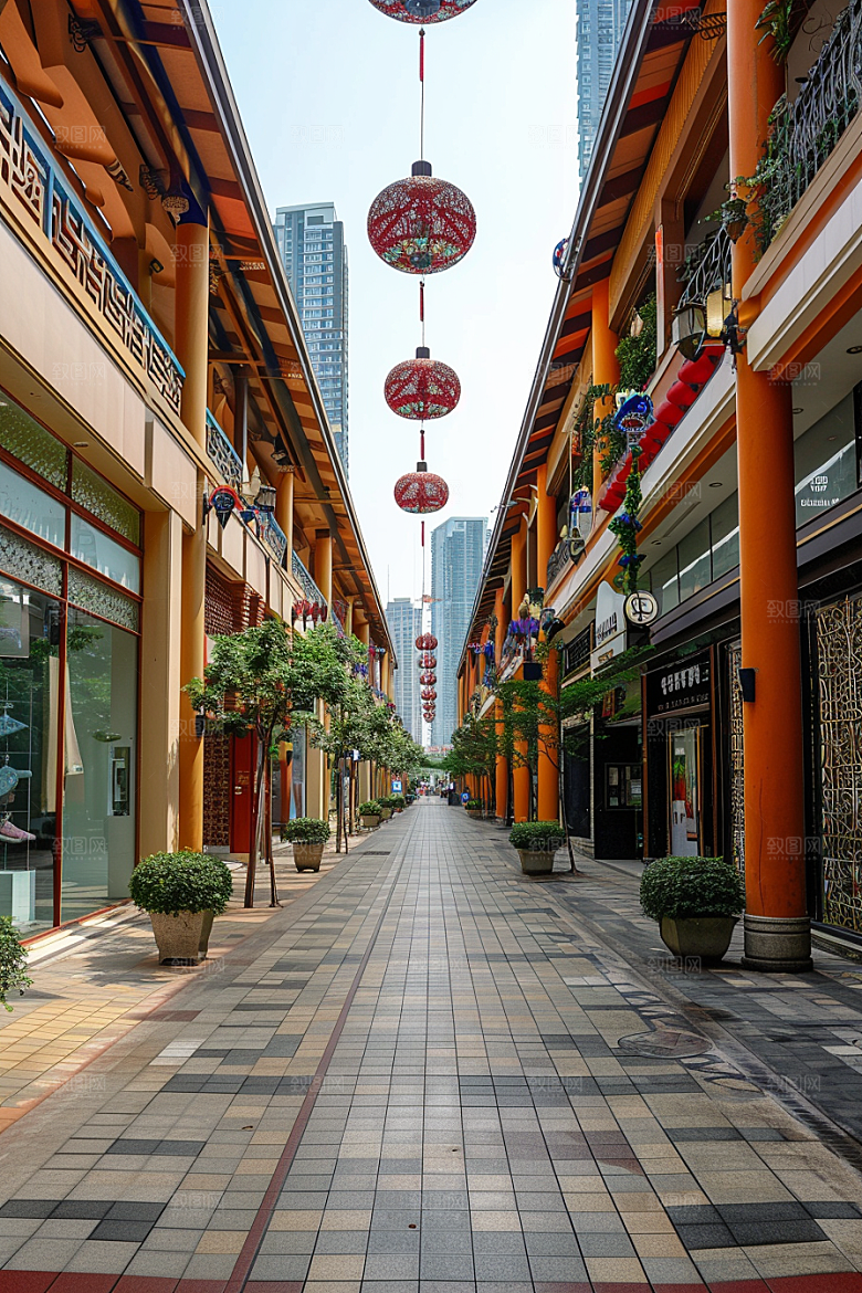 商业街金属感商场效果图