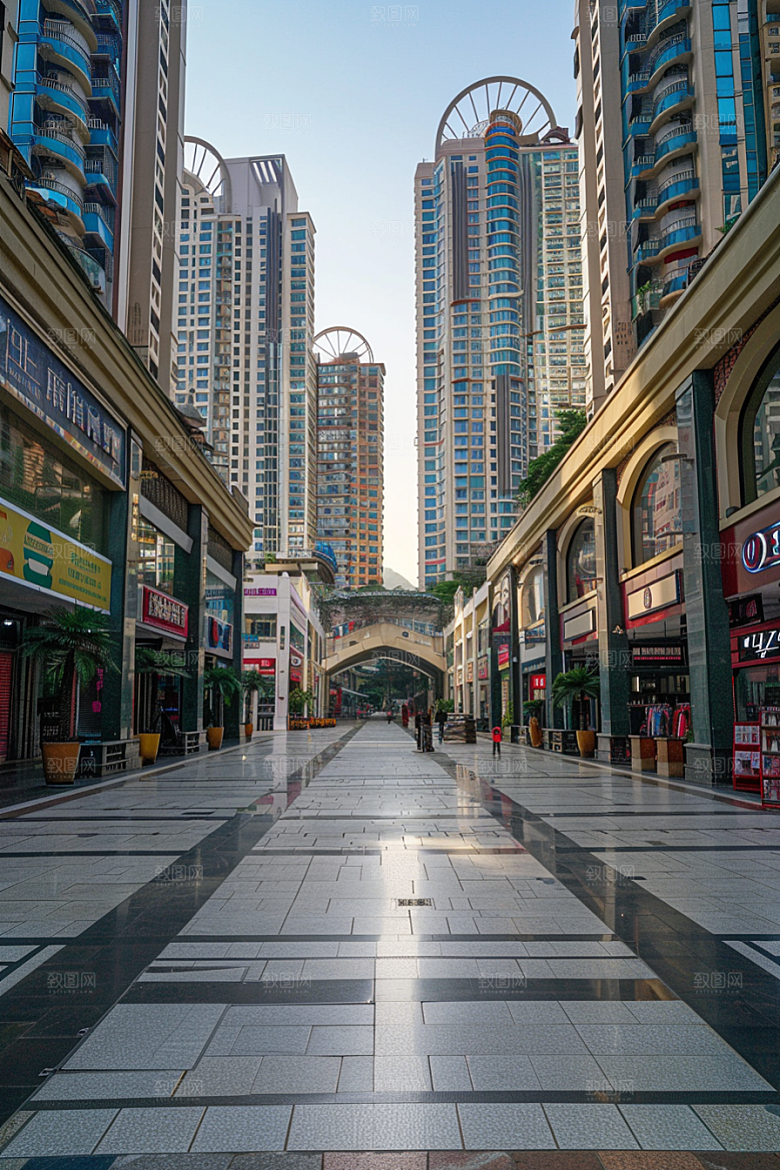 商业街商场高清效果图
