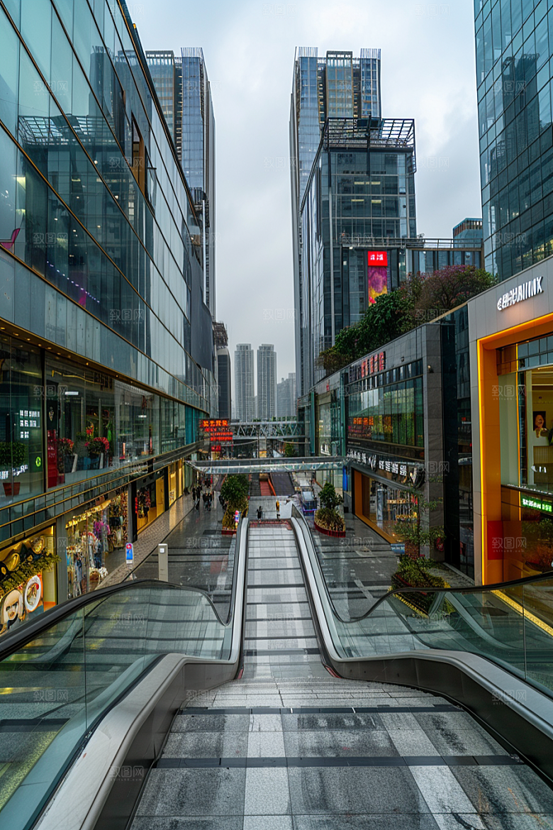 商业街建筑街区效果图