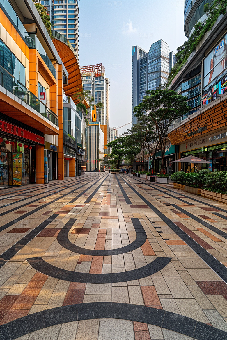 商业街建筑质感效果图