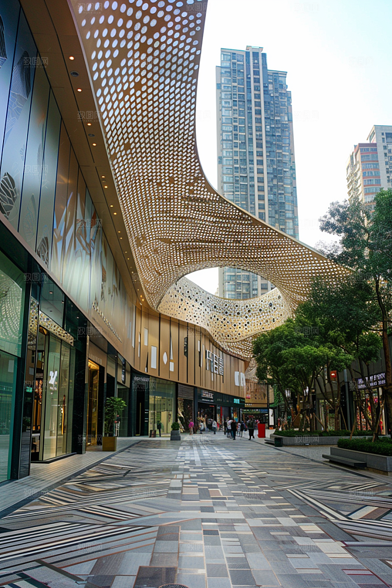 商业街商场街区效果图