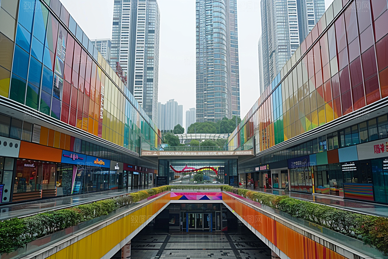 商业街楼盘商场效果图