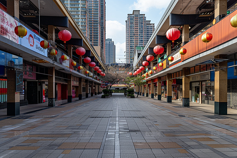 商业街高清现代效果图