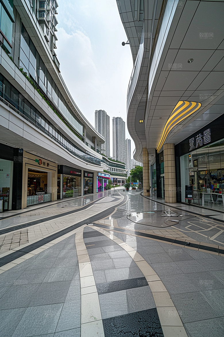 商业街金属感现代效果图