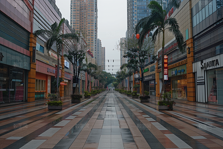 商业街商场金属感效果图