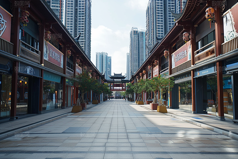 商业街金属感现代效果图