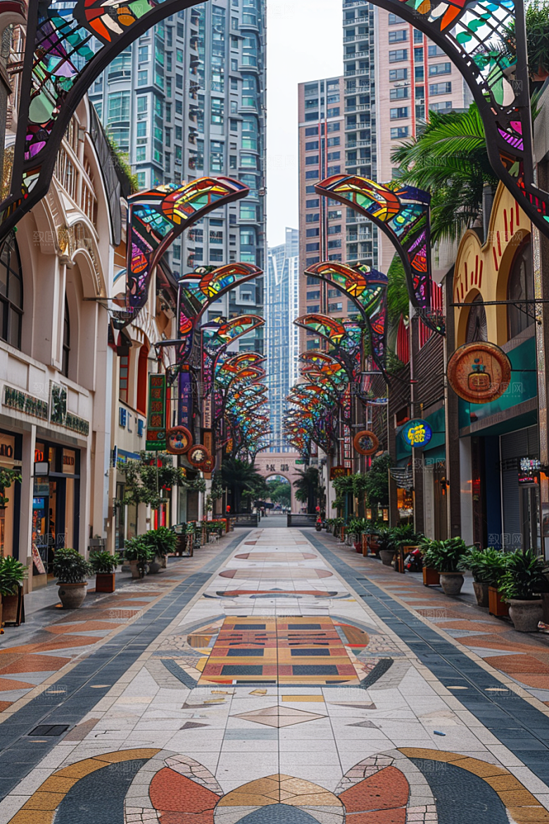 商业街金属感简洁效果图
