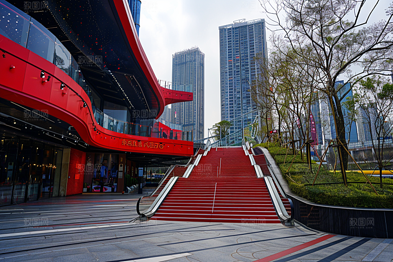 商业街建筑商场效果图
