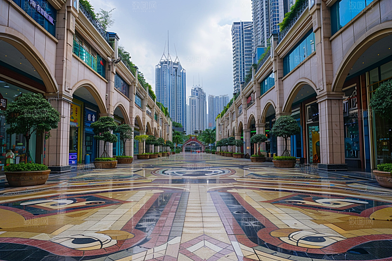 商业街街区建筑效果图
