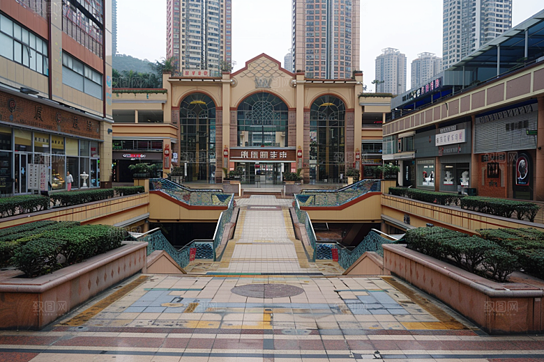 商业街简洁街区效果图