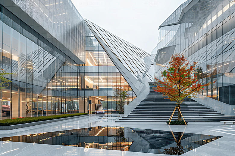商业街质感建筑效果图
