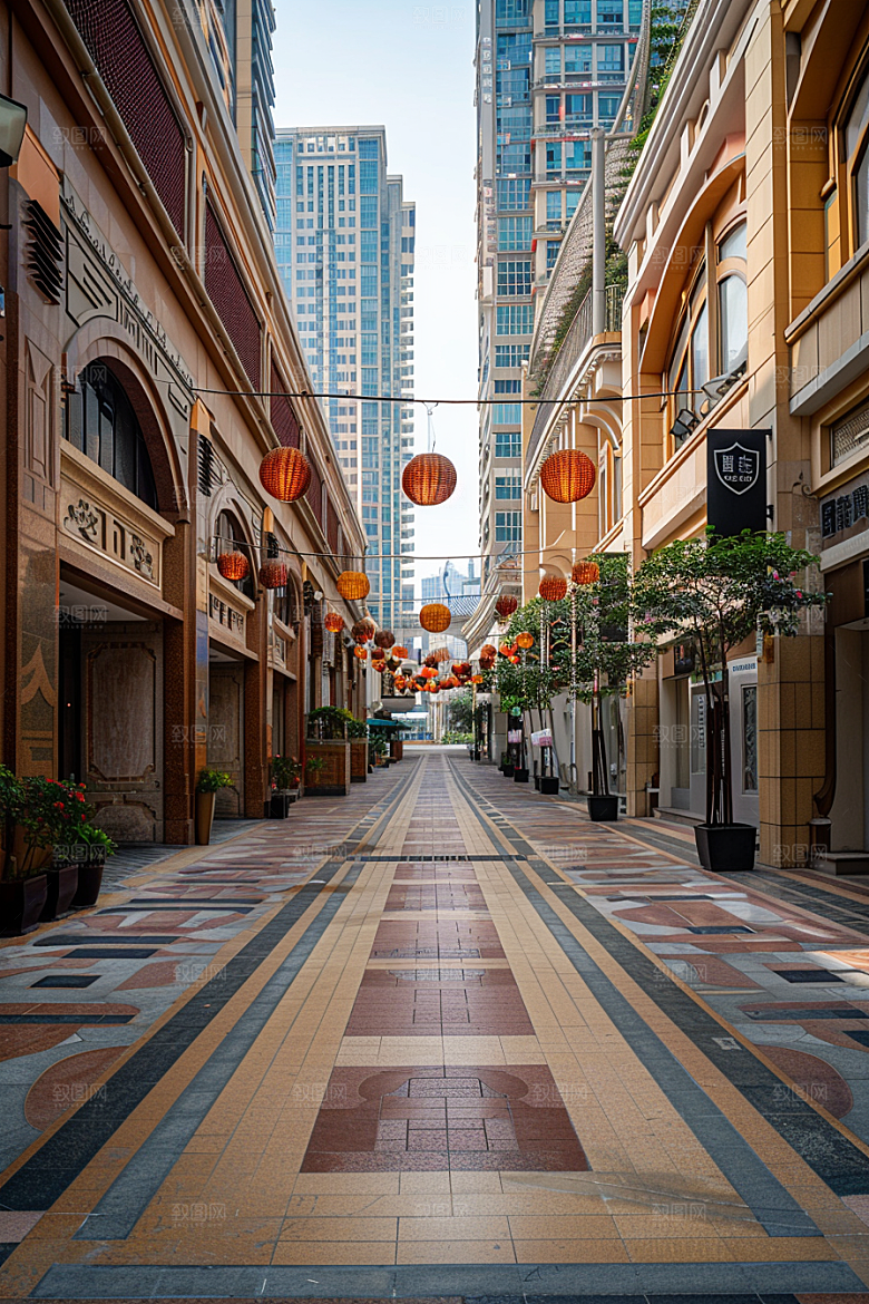商业街简洁简约效果图