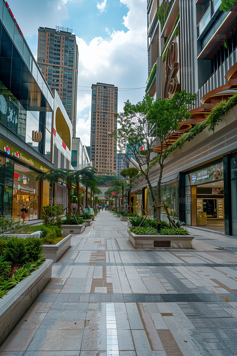 商业街建筑简洁效果图