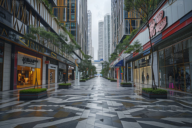商业街质感简洁效果图
