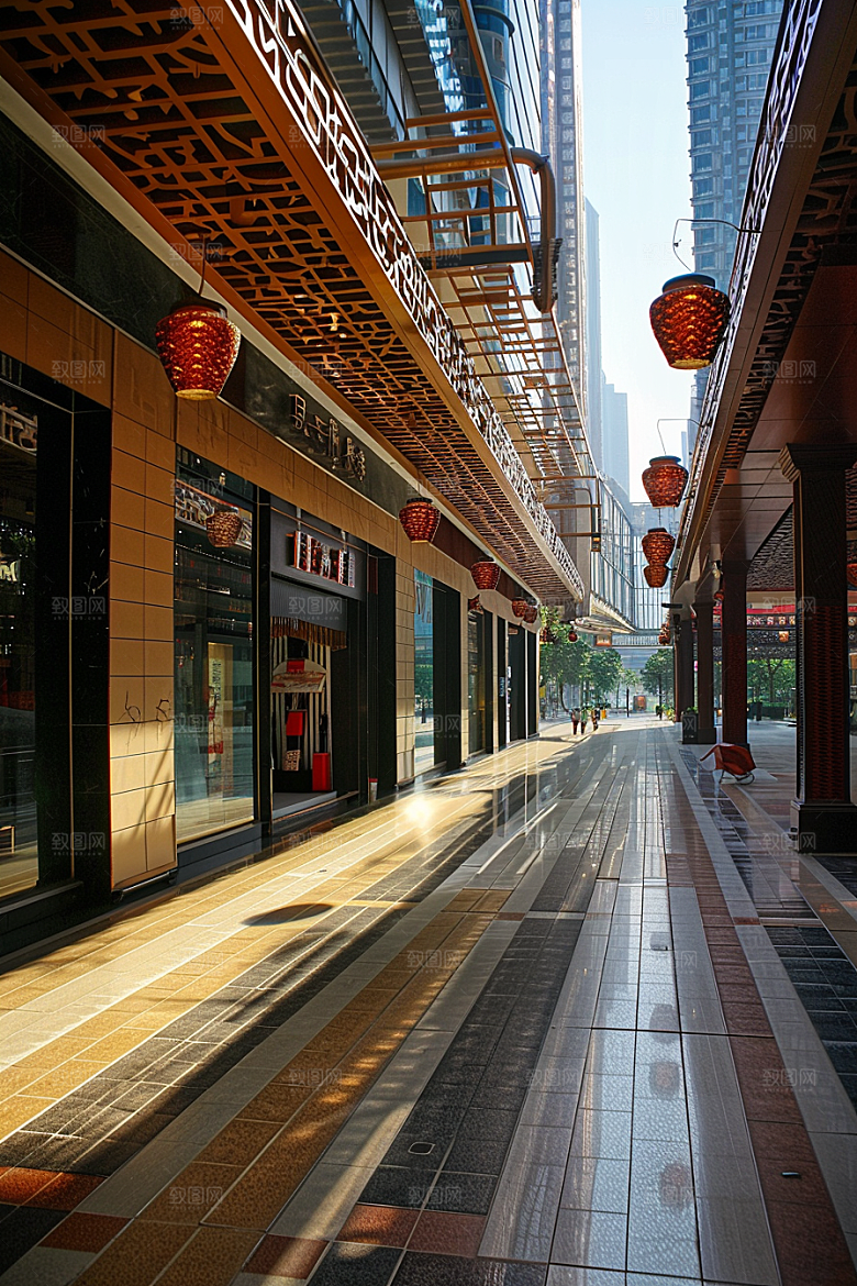 商业街街区简约效果图