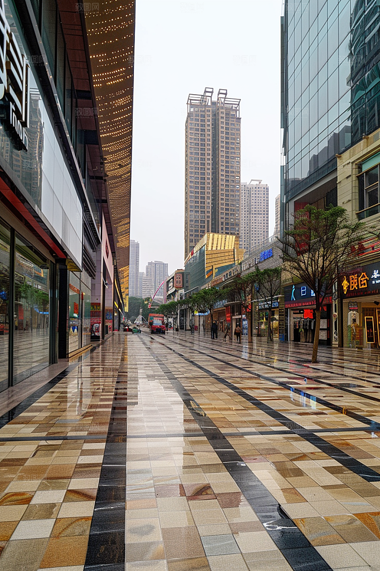 商业街街区简洁效果图
