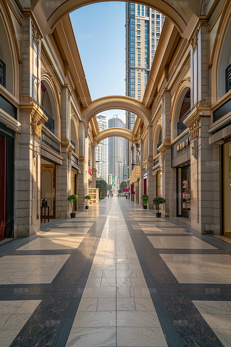 商业街金属感商场效果图