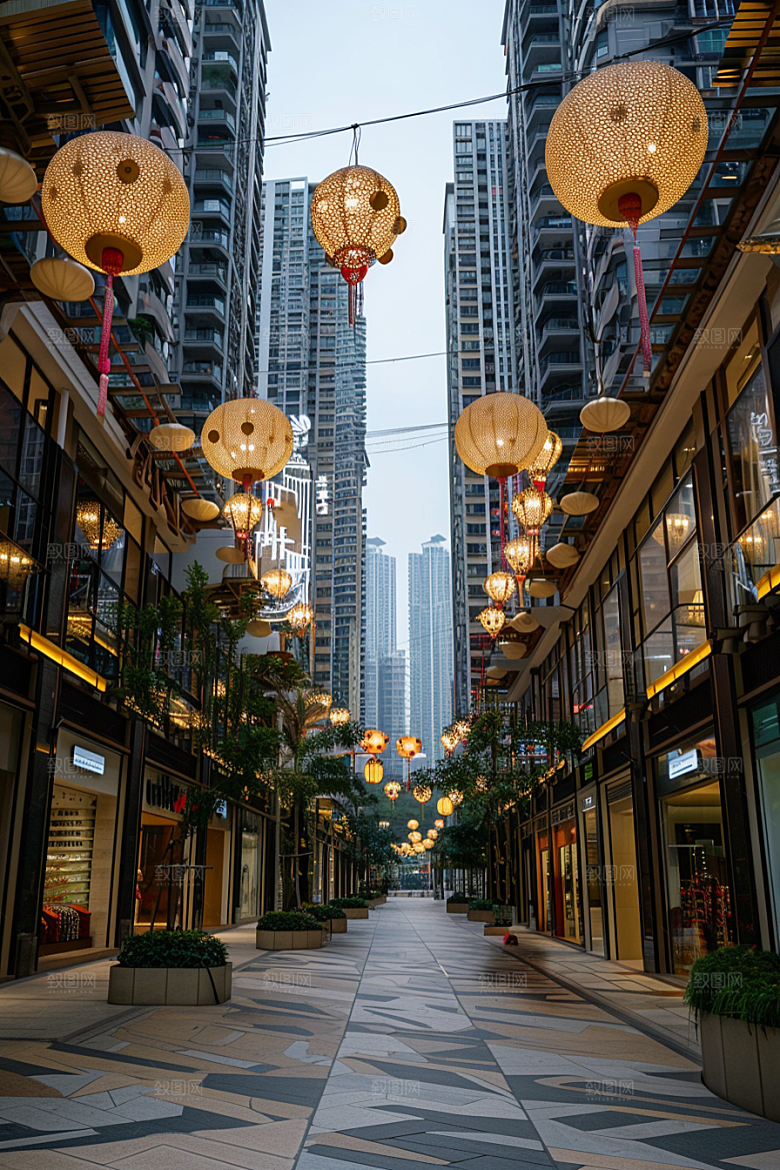 商业街商场质感效果图
