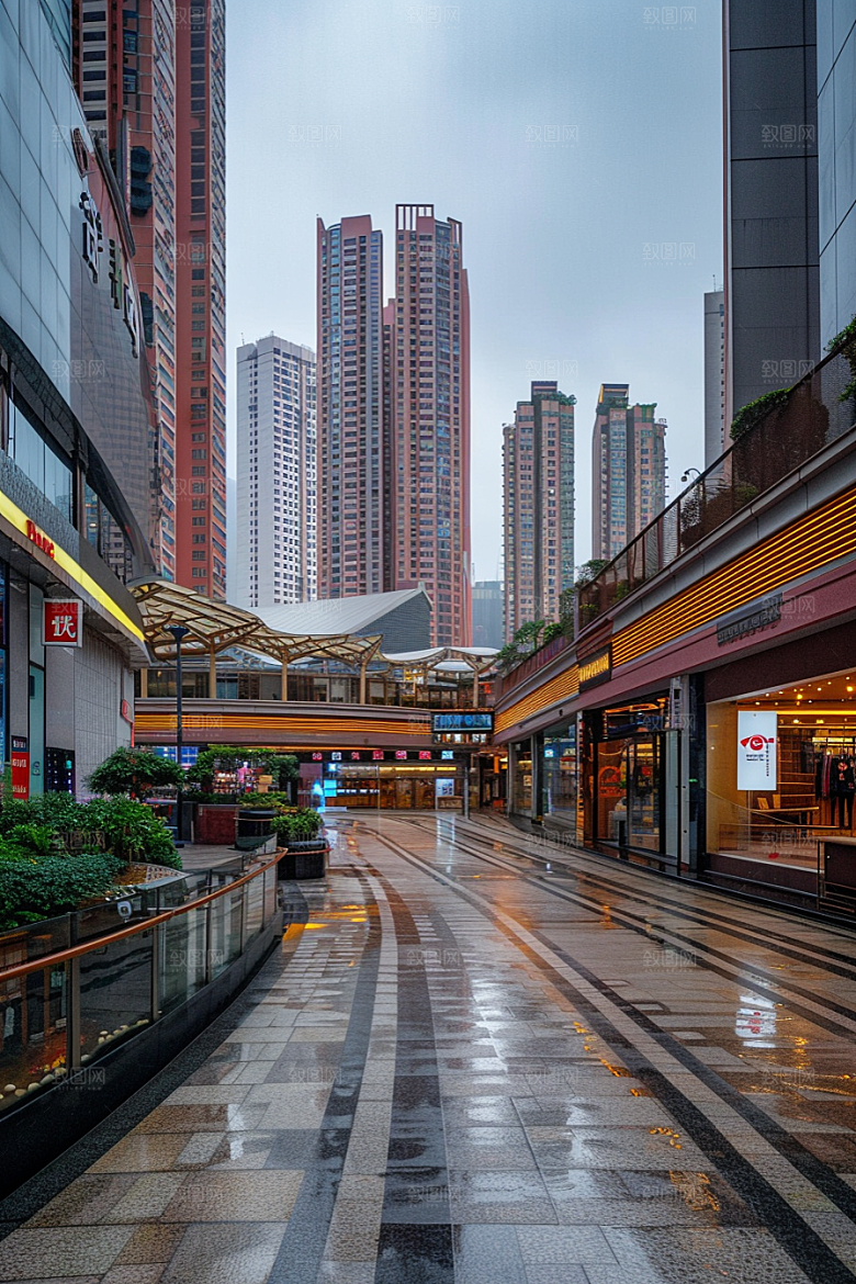 商业街质感楼盘效果图