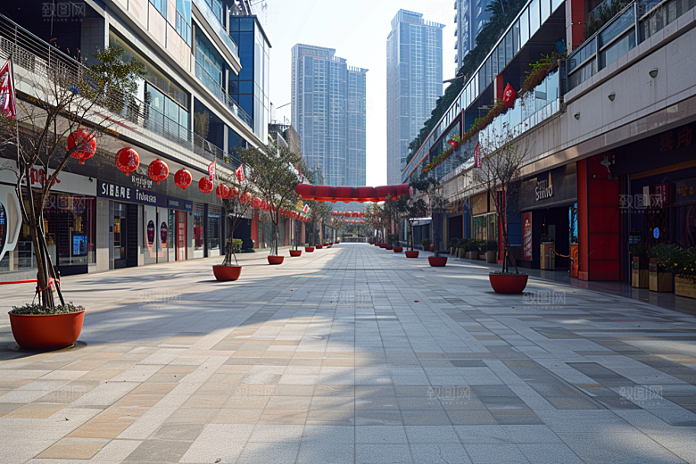 商业街金属感商场效果图