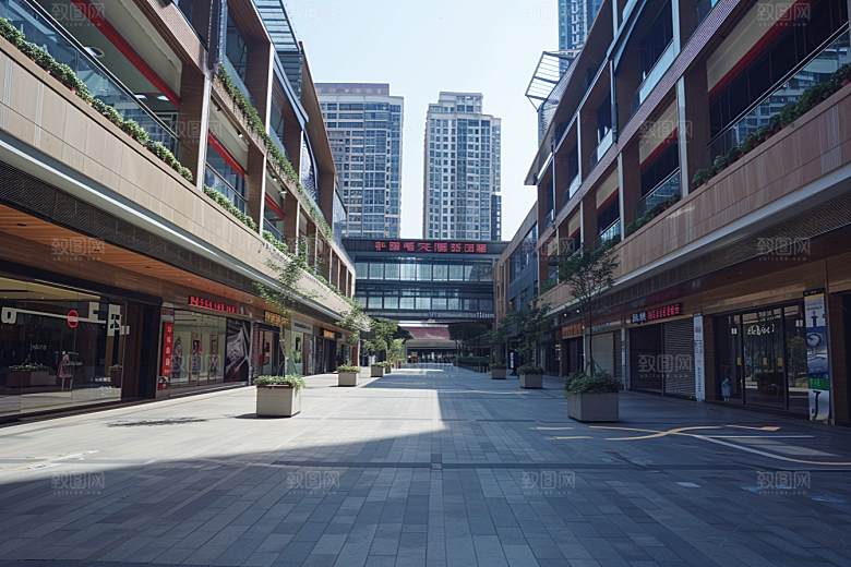 商业街街区楼盘效果图