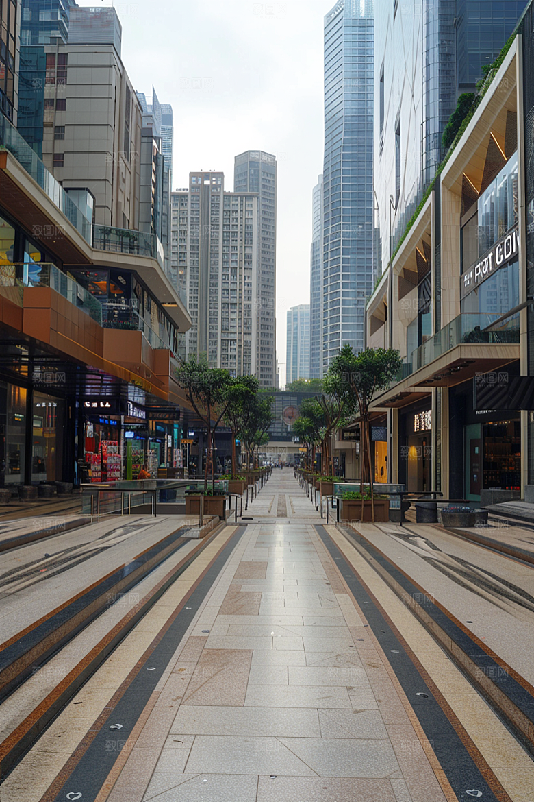商业街商场建筑效果图