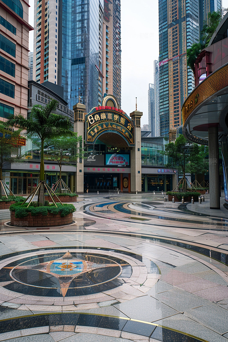 商业街金属感商场效果图