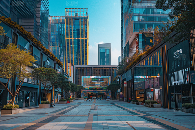 商业街商场建筑效果图