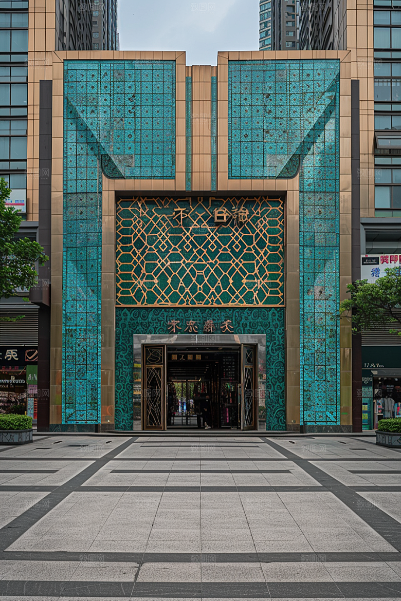 商业街简约线条感效果图
