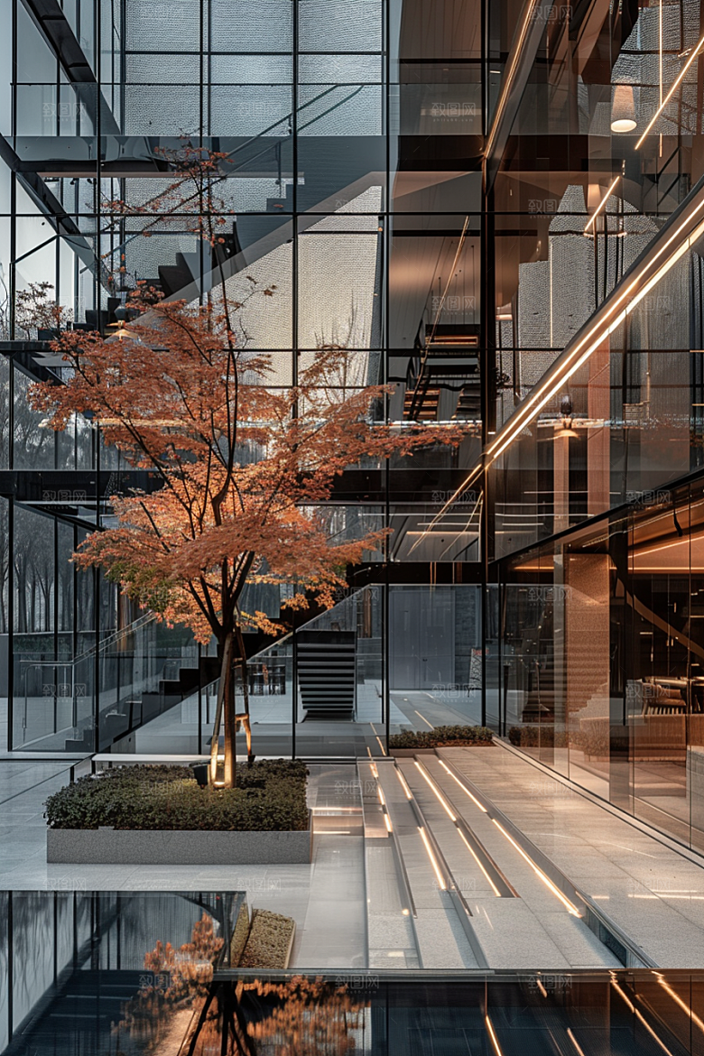 商业街建筑简约效果图