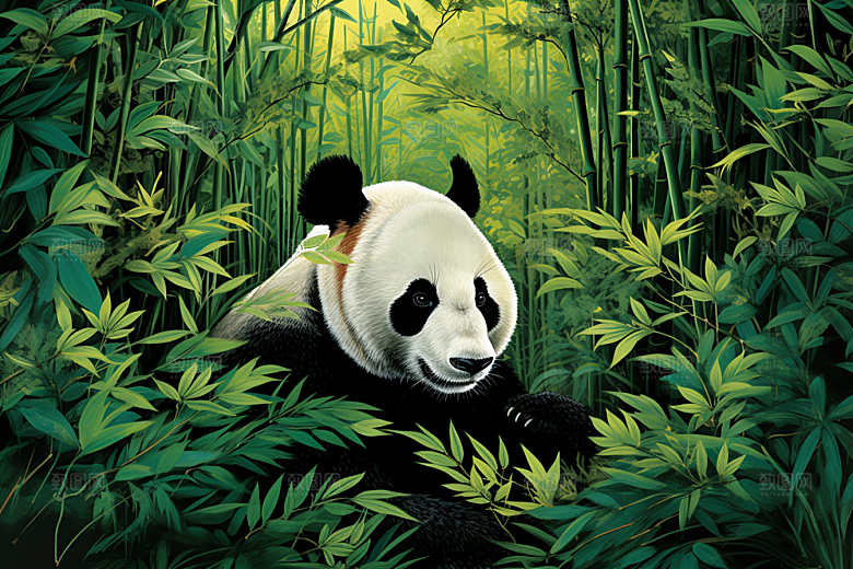 中国风山水自然艺术国潮刺绣