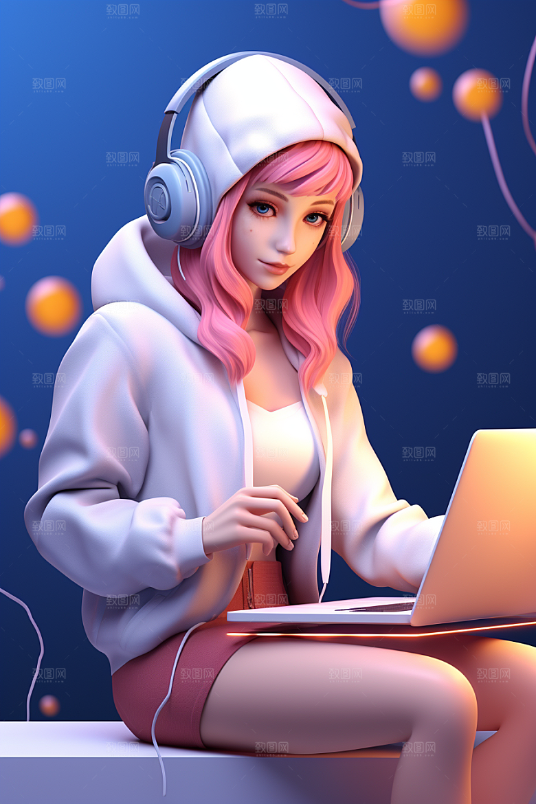 设计师形象IP模型