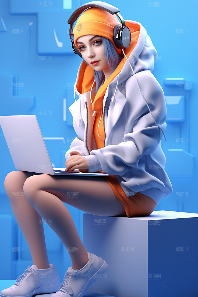 设计师立体潮流模型