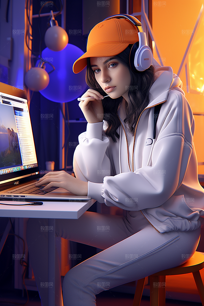 设计师形象IP模型