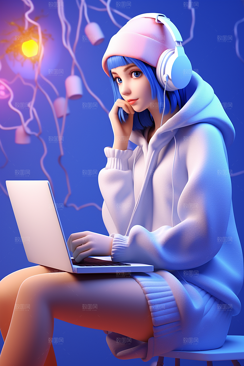 设计师工作人物模型