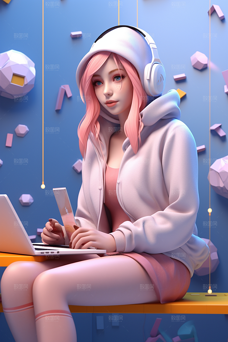 设计师创作人物模型