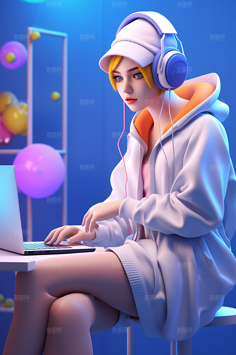 设计师工作形象模型