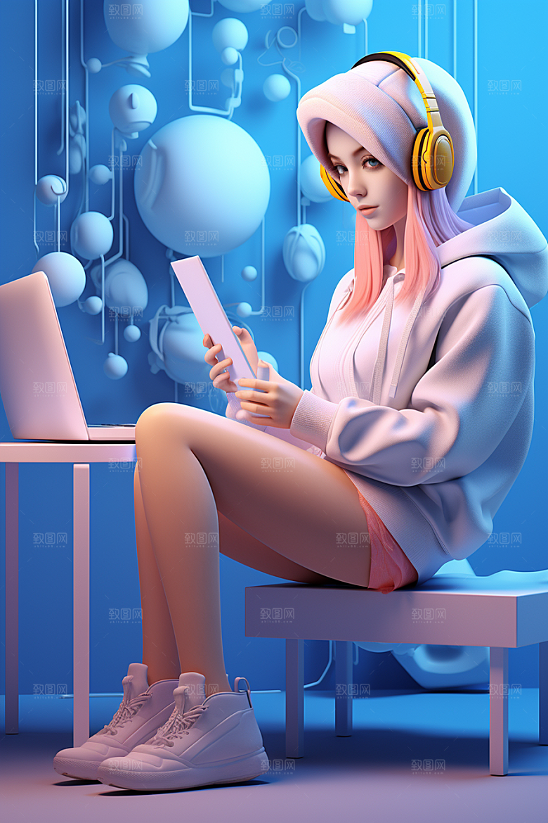 设计师人物立体模型