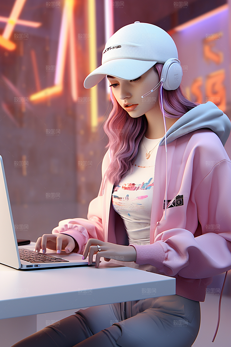 设计师人物卡通模型