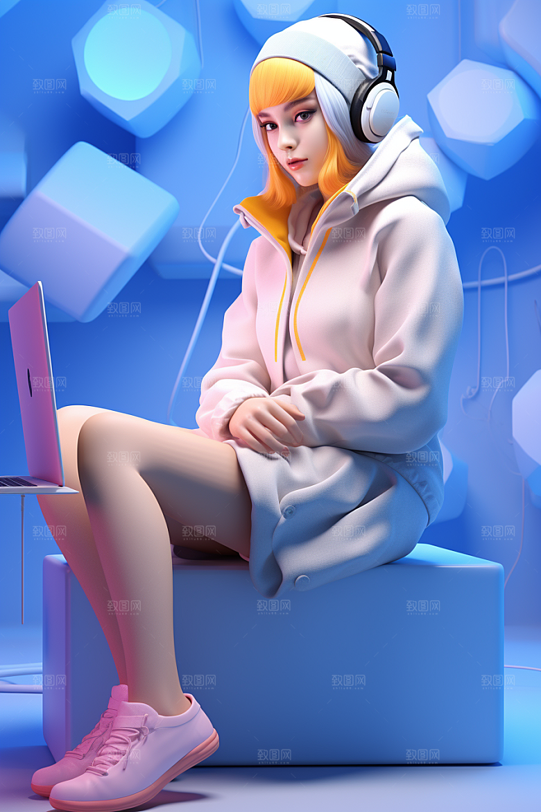 设计师创作潮流模型