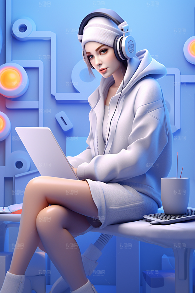 设计师潮流IP模型
