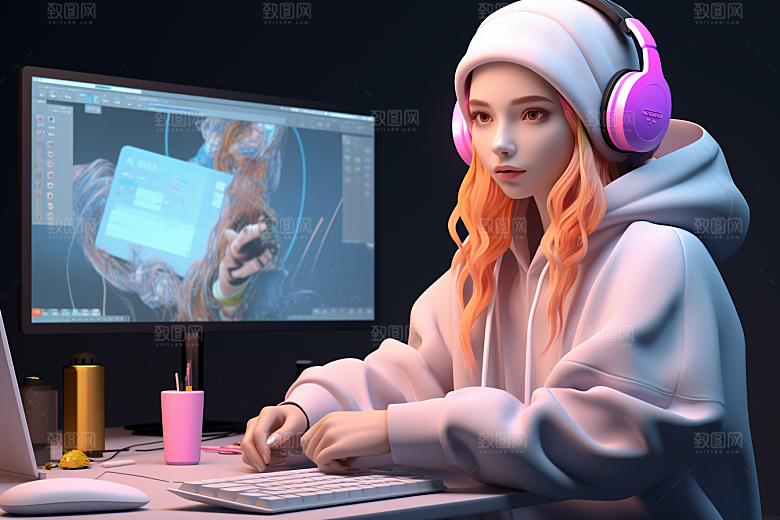 设计师形象3D模型